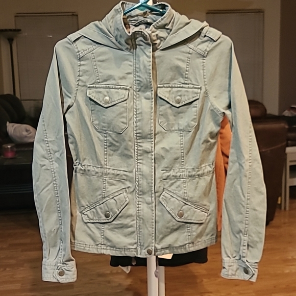 Prince & Fox Full Zip & Snap Enclosure Hooded Utility Jacket Size XS - Picture 3 of 16